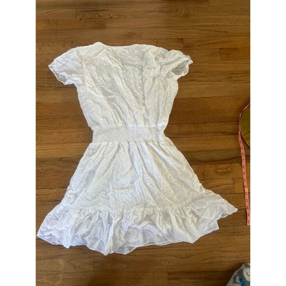 Michael Kors Julia Smocked Eyelet Flutter Dress White S - Picture 9 of 12